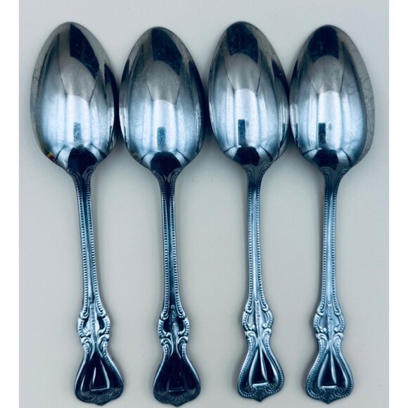 Set Of 4 Towle OLD COLONIAL 18/10 Stainless Place Oval Soup Spoons - Picture 6 of 7